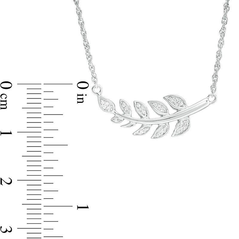 0.067 CT. T.W. Diamond Vine Necklace in Sterling Silver|Peoples Jewellers