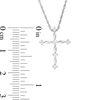 0.085 CT. T.W. Diamond Cross Pendant in 10K White Gold