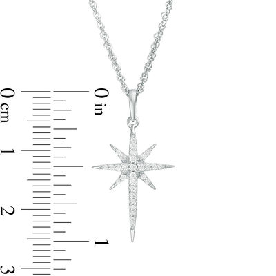 0.115 CT. T.W. Diamond Eight-Point Star Pendant in 10K Gold