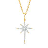 0.115 CT. T.W. Diamond Eight-Point Star Pendant in 10K Gold