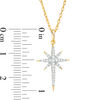 0.115 CT. T.W. Diamond Eight-Point Star Pendant in 10K Gold