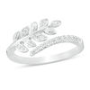 0.115 CT. T.W. Diamond Leaf Vine Wrap Ring in Sterling Silver