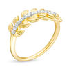 Thumbnail Image 2 of 0.085 CT. T.W. Diamond Curved Leaf Vine Ring in 10K Gold