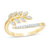 Thumbnail Image 0 of 0.116 CT. T.W. Diamond Leaf Vine Wrap Ring in 10K Gold