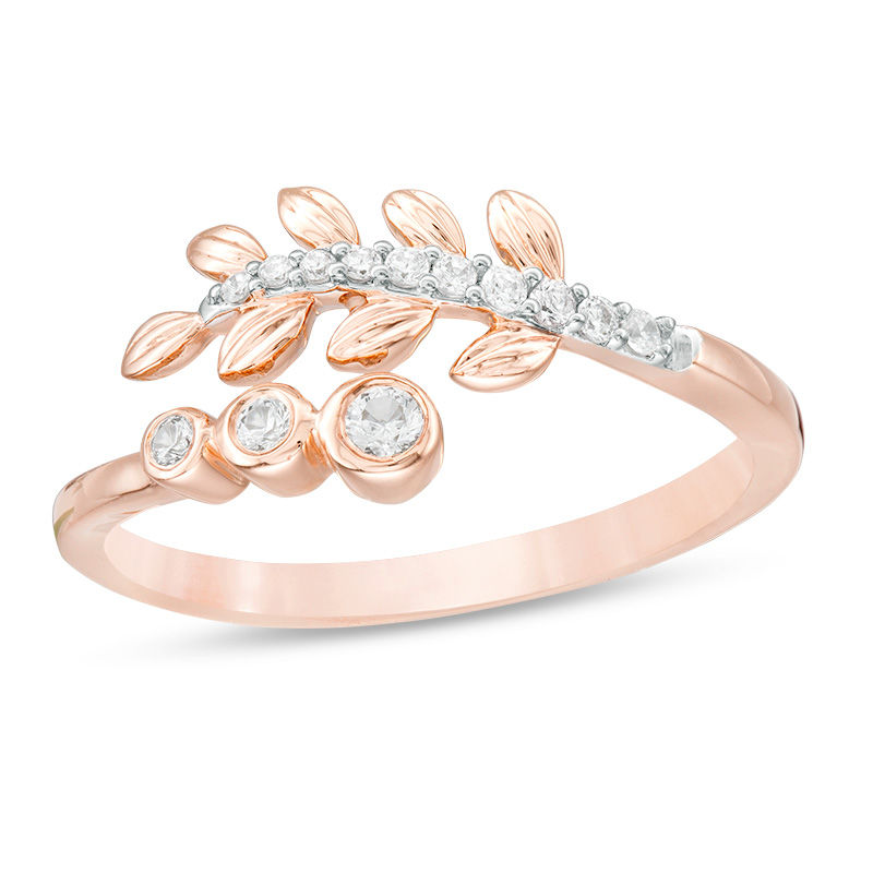 0.085 CT. T.W. Diamond Vine Wrap Ring in 10K Rose Gold | Peoples Jewellers