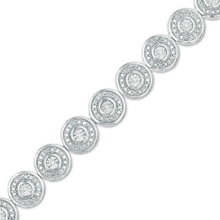 Peoples 100-Year Anniversary 0.25 CT. T.W. Diamond Bracelet in Sterling Silver - 7.25"