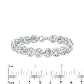 Peoples 100-Year Anniversary 0.25 CT. T.W. Diamond Bracelet in Sterling Silver - 7.25"