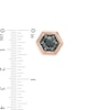 CT. T.W. Black Diamond Solitaire Hexagon Stud Earrings in 10K Rose Gold