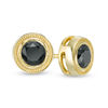 Thumbnail Image 1 of 0.45 CT. T.W. Black Diamond Bezel-Set Solitaire Vintage-Style Stud Earrings in 10K Gold