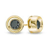 Thumbnail Image 1 of 0.69 CT. T.W. Black Diamond Bezel-Set Solitaire Vintage-Style Stud Earrings in 10K Gold