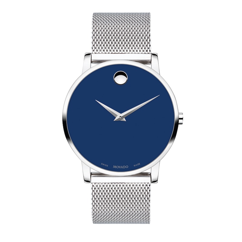 Main Image 1 of Men's Movado Museum® Classic Mesh Watch with Blue Dial (Model: 0607349)