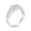 Thumbnail Image 2 of 0.69 CT. T.W. Diamond Wave Ring in 10K White Gold