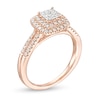 0.50 CT. T.W. Composite Diamond Double Cushion Frame Engagement Ring in 10K Rose Gold