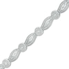 Thumbnail Image 0 of 0.95 CT. T.W. Diamond Frame Link Bracelet in Sterling Silver - 7.5"