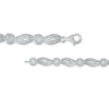 Thumbnail Image 2 of 0.95 CT. T.W. Diamond Frame Link Bracelet in Sterling Silver - 7.5"