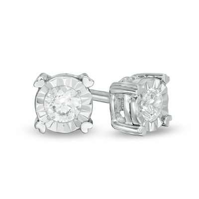 CT. T.W. Diamond Solitaire Stud Earrings in 10K Gold