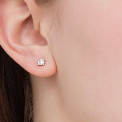 CT. T.W. Diamond Solitaire Stud Earrings in 10K Gold