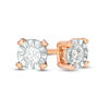 Thumbnail Image 1 of 0.18 CT. T.W. Diamond Solitaire Stud Earrings in 10K Rose Gold