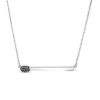 Thumbnail Image 1 of Black Diamond Accent Matchstick Necklace in Sterling Silver