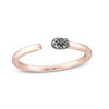 Thumbnail Image 0 of Black Diamond Accent Matchstick Open Ring in 10K Rose Gold