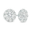 Thumbnail Image 1 of 2.30 CT. T.W. Certified Diamond Frame Vintage-Style Stud Earrings in 14K White Gold (I/I1)