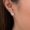 Thumbnail Image 2 of 2.30 CT. T.W. Certified Diamond Frame Vintage-Style Stud Earrings in 14K White Gold (I/I1)