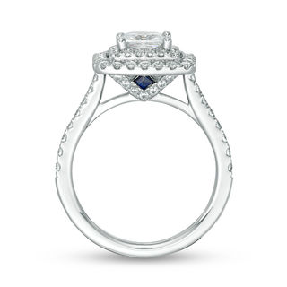 Vera Wang Love Collection 1.69 CT. T.W. Certified Princess-Cut Diamond Frame Engagement Ring in 14K White Gold (I/SI2)