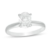 1.45 CT. Certified Oval Diamond Solitaire Engagement Ring in 14K White Gold (I/I1)