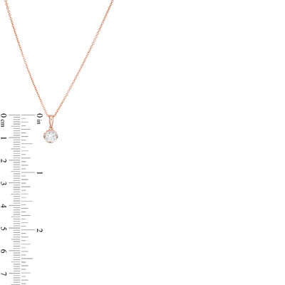 Peoples 100-Year Anniversary CT. T.W. Certified Canadian Diamond Pendant in 14K Rose Gold (I/I2