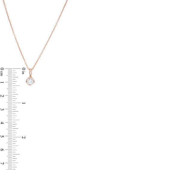 Peoples 100-Year Anniversary CT. T.W. Certified Canadian Diamond Pendant in 14K Rose Gold (I/I2