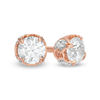 Thumbnail Image 1 of Peoples 100-Year Anniversary 1.00 CT. T.W. Certified Canadian Diamond Earrings in 14K Rose Gold (I/I2)