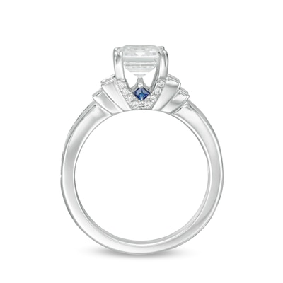 Vera Wang Love Collection 2.58 CT. T.W. Certified Emerald-Cut Diamond Three Stone Ring in 14K White Gold (I/SI2)