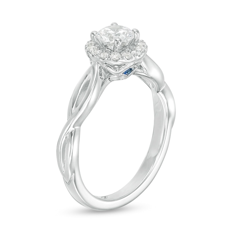Vera Wang Love Collection 0.58 CT. T.W. Diamond Frame Twist Engagement Ring in 14K White Gold