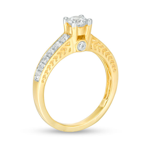 0.58 CT. T.W. Diamond Art Deco Engagement Ring in 10K Gold