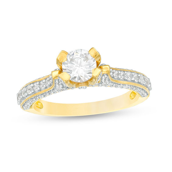 1.45 CT. T.W. Diamond Art Deco Engagement Ring in 14K Gold