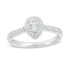 Thumbnail Image 0 of 0.33 CT. T.W. Composite Diamond Frame Teardrop Engagement Ring in 10K White Gold