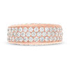 2.11 CT. T.W. Diamond Multi-Row Band in 14K Rose Gold