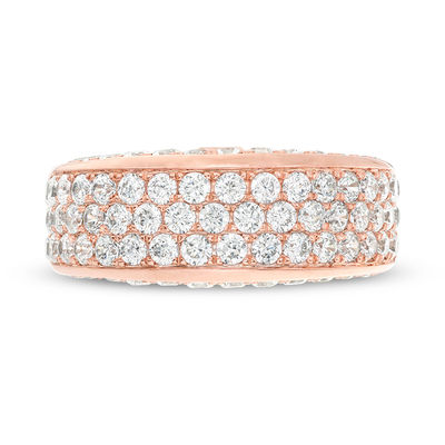 2.11 CT. T.W. Diamond Multi-Row Band in 14K Rose Gold