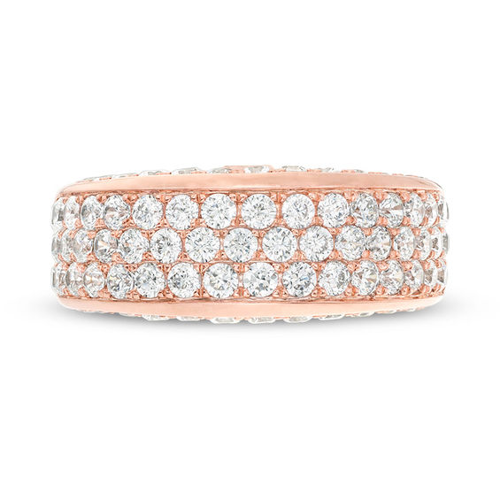 2.11 CT. T.W. Diamond Multi-Row Band in 14K Rose Gold