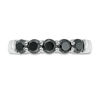 Thumbnail Image 4 of 0.95 CT. T.W. Black Diamond Five Stone Anniversary Band in Sterling Silver