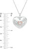Thumbnail Image 3 of Diamond Accent "MOM" Heart Locket in Sterling Silver and 10K Rose Gold