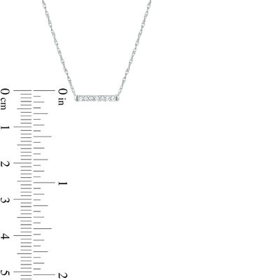 0.065 CT. T.W. Diamond Bar Necklace in 10K Gold