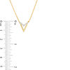 0.04 CT. T.W. Diamond "V" Chevron Necklace in 10K Gold - 17.5"