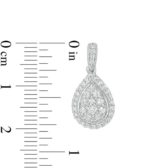 0.69 CT. T.W. Multi-Diamond Teardrop-Shaped Frame Drop Earrings in 10K Gold