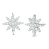 Thumbnail Image 0 of 0.29 CT. T.W. Diamond Starburst Stud Earrings in Sterling Silver