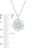 0.45 CT. T.W. Diamond Flower Orbit Pendant in Sterling Silver