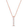 0.065 CT. T.W. Diamond Vertical Bar Pendant in 10K Rose Gold