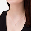 Thumbnail Image 1 of 0.065 CT. T.W. Diamond Vertical Bar Pendant in 10K Rose Gold