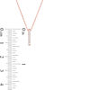 Thumbnail Image 2 of 0.065 CT. T.W. Diamond Vertical Bar Pendant in 10K Rose Gold