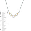 0.18 CT. T.W. Diamond Link Necklace in Sterling Silver and 10K Gold - 17"